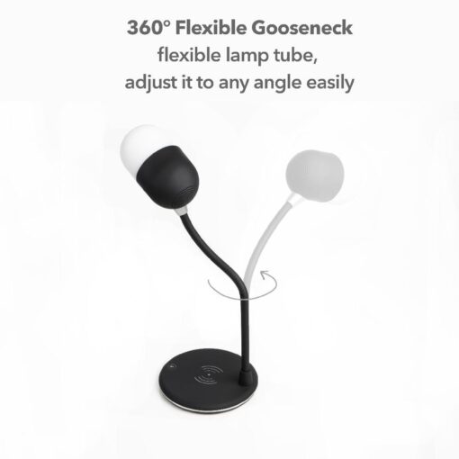 3 in 1 Desk Lamp USB Wireless Charger Bluetooth Speaker - - Image 9