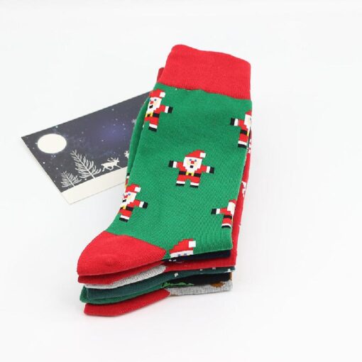 One or Six Pairs Christmas Cartoon Dinosaur Deer Socks - Image 7