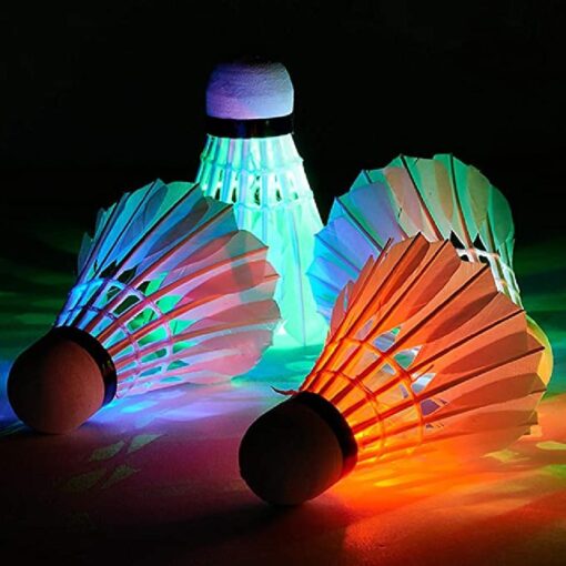 4 or 8 pcs LED Luminous badminton Badminton Shuttlecocks - Image 7