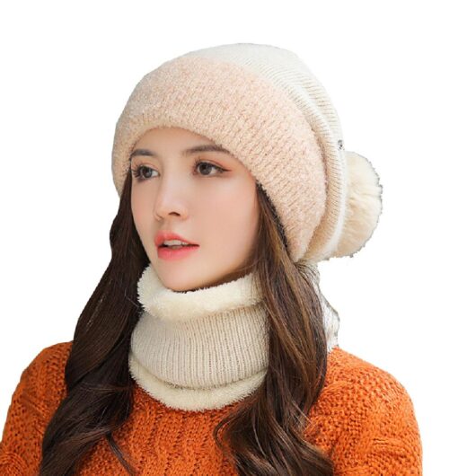 Warm Oversized Beanie with Optional Face Mask Cover - Image 15