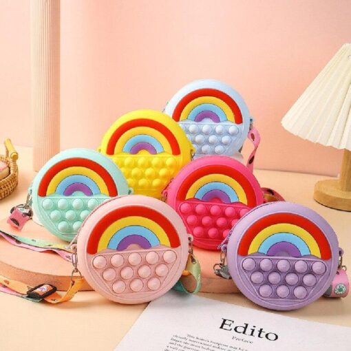 Rainbow Fidget Push Pop Bubble Shoulder Bag - Image 17