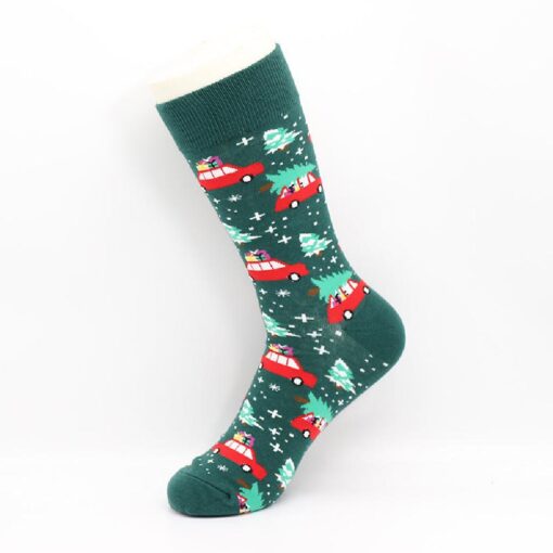 One or Six Pairs Christmas Cartoon Dinosaur Deer Socks - Image 12