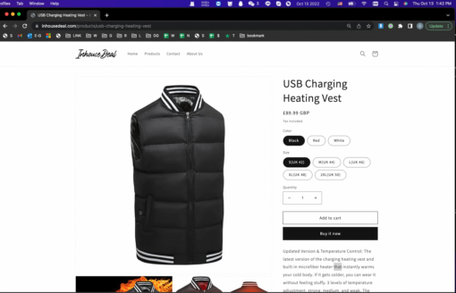 USB Charging Heating Vest - Image 6