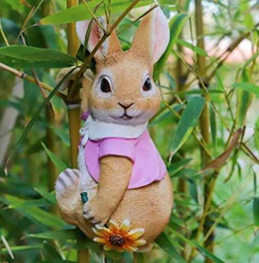 Mini Garden Statues Hanging Bunny - Image 5