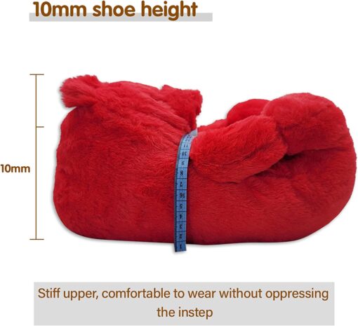 Winter Warm Cozy Plush Teddy Bear Solid Color Slippers - Image 2