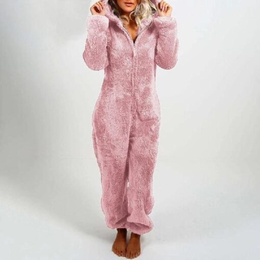 Womens Fleece Teddy onesie -7color - Image 10