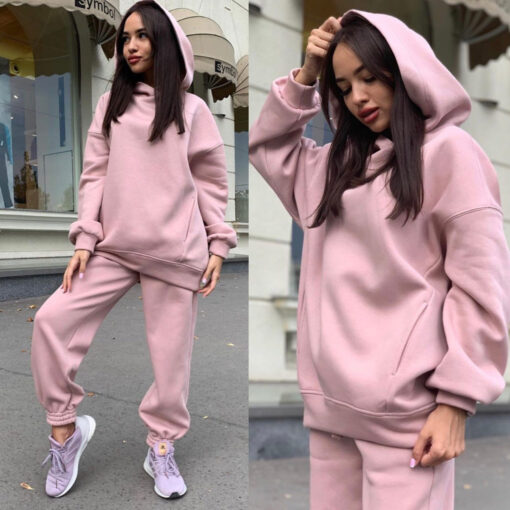 Women's Street Style Cozy Hoodie and Pants Set - Image 11