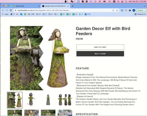 One, Two or Four Pcs Garden Decor Elf Bird Feeders - Image 10