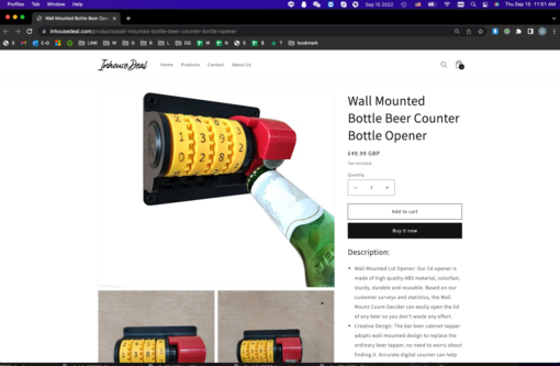 One or Two Wall Mounted Bottle Beer Counter Bottle Opener - Image 8