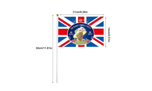 One or Ten Pcs Queen Elizabeth 70th Anniversary Platinum Jubilee Flag - Image 7