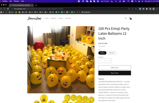 100 Pcs Emoji Party Latex Balloons 12 Inch - Image 5