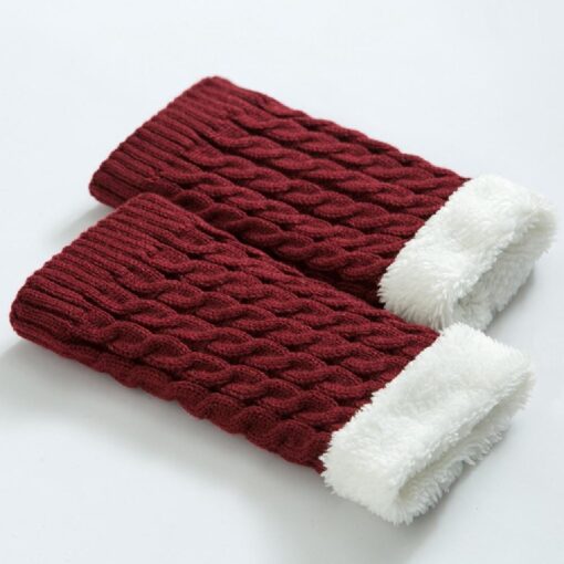 One or Two Pairs Women Knitted Leg Warmers Socks - Image 2