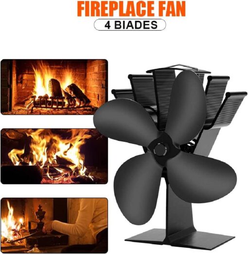 Energy Saving Stove Heat Powered Fireplace Fan - Image 5