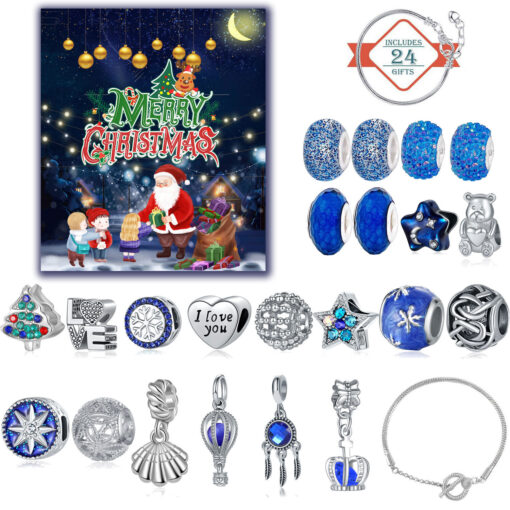 24 Days Advent Calendar DIY Charm Bracelet Making Kit - Image 2