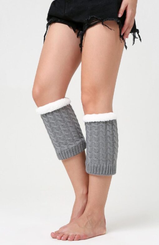 One or Two Pairs Women Knitted Leg Warmers Socks - Image 13