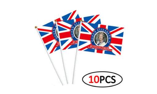 One or Ten Pcs Queen Elizabeth 70th Anniversary Platinum Jubilee Flag - Image 6