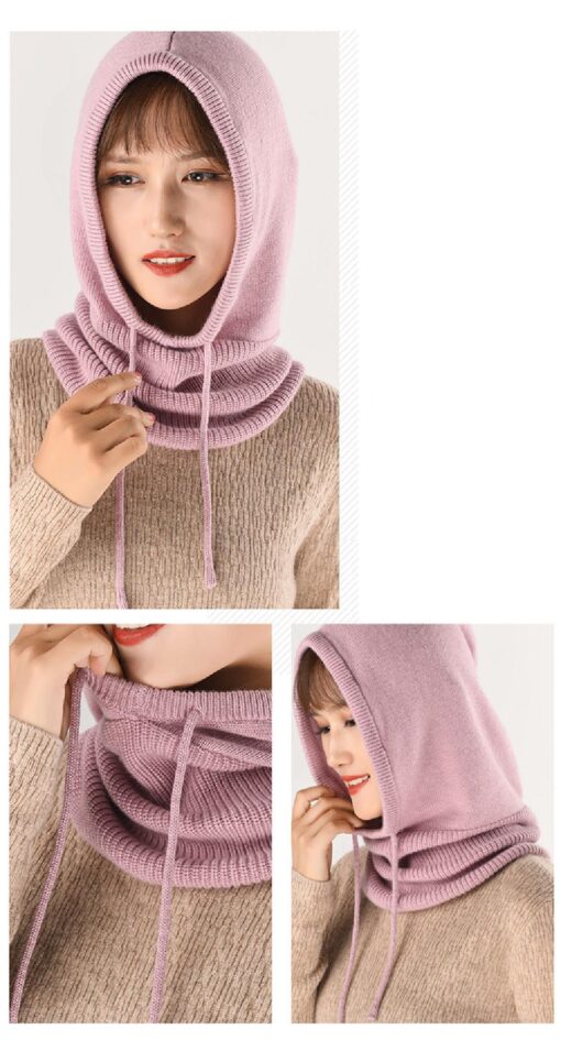 Women Winter Knitted Hood Beanie Hats - Image 18