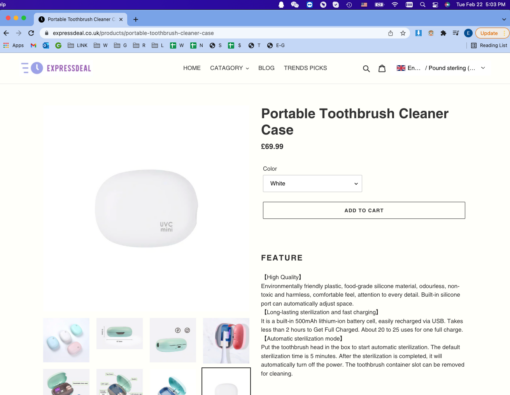 One Portable Toothbrush Cleaner Case - Image 7