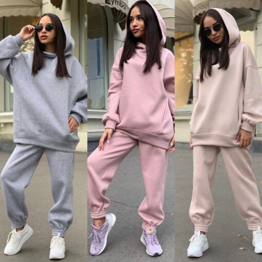 Women's Street Style Cozy Hoodie and Pants Set - Image 6