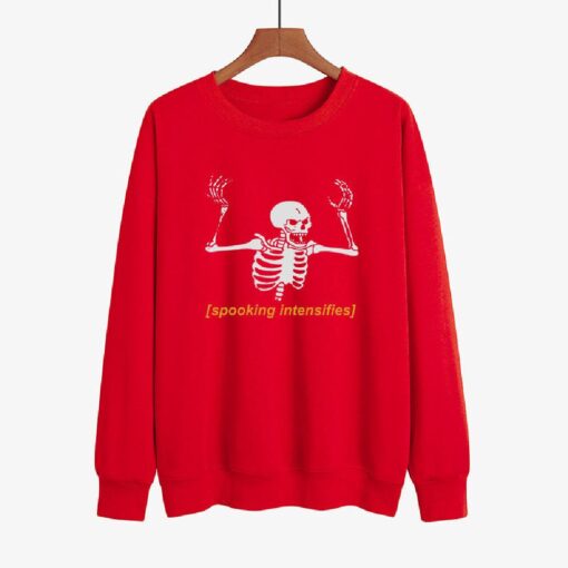 Halloween Spooking Intensifies Skull Printed Sweatshirt - Image 7