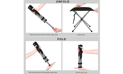 Portable Telescopic Folding Stool with Carrying Bag - Image 2