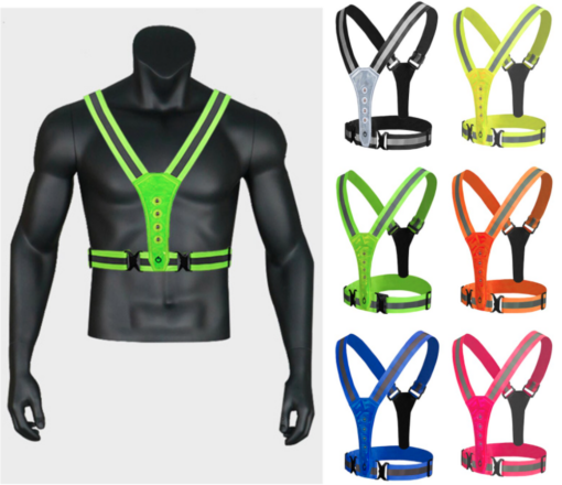 LED Safety Reflective Elastic Running Vest - Image 3