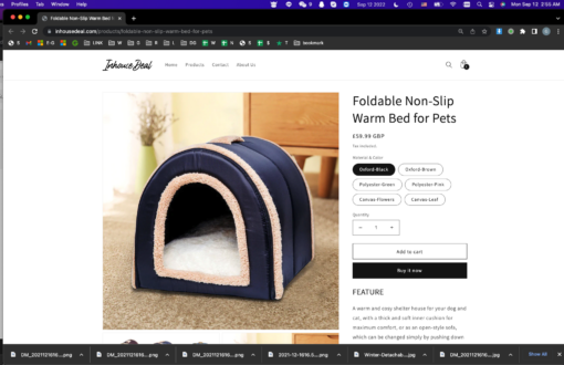 Foldable Non-Slip Warm Bed for Pets - Image 2