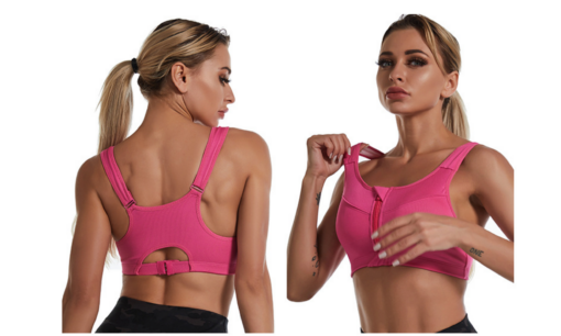 Women Non-rim Sports Zipper Bra Underwear - Image 2