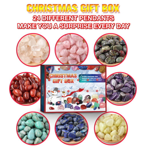 24 Grid Advent Calendar Gem Stone Blind Gift box - Image 19