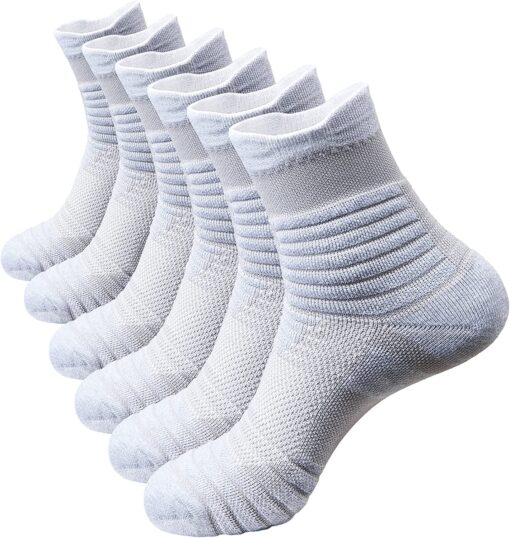 6 or 12 Pairs Athletic Thick Towel Socks