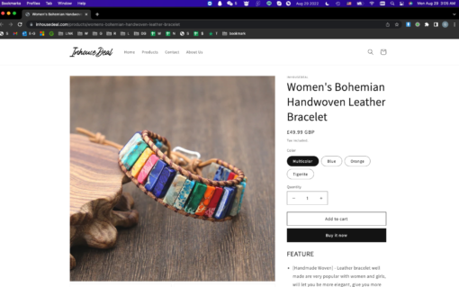 Women's Bohemian Handwoven Leather Bracelet - Image 12