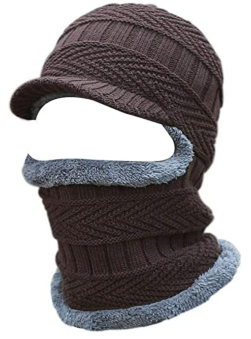 Thick Knit Skull Cap with next warmer - Image 11