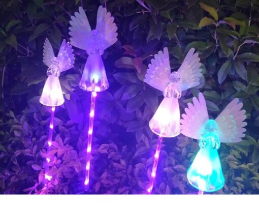 One or Two or Three Changing Colour Solar Angel LED Light - Image 10