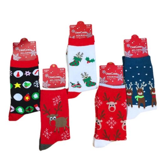 1 or 15 Paris Christmas Funny Novelty Colorful Socks - Image 25