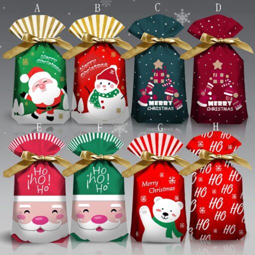 10 pcs Christmas Drawstring Gift Bag - Image 9