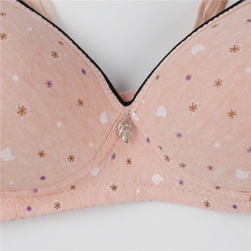 Breathable Adjustment Gathered Thin Cute Bra - Image 4