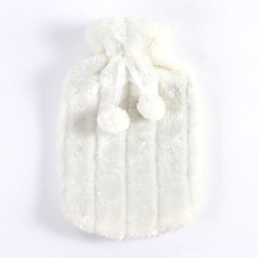 2L Rubber Hot Water Bottle with Faux Fluffy Cover - Image 12