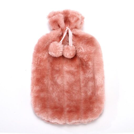 2L Rubber Hot Water Bottle with Faux Fluffy Cover - Image 7