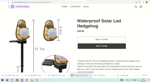 Led Hedgehog Solar Light - - Image 5