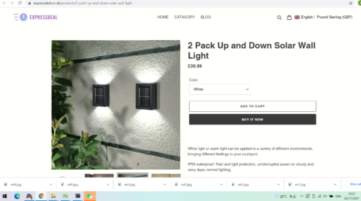 Two , Four , Six or Eight Up and Down Solar Wall Lights - Image 4