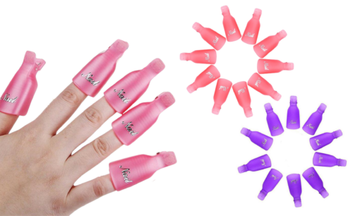 10pcs Plastic Nail Polish Remover Clips