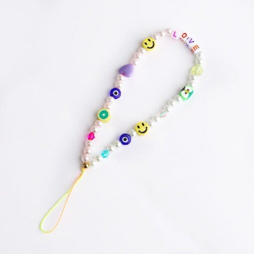 One or Three Rainbow Color Beaded Phone Chain - Image 5