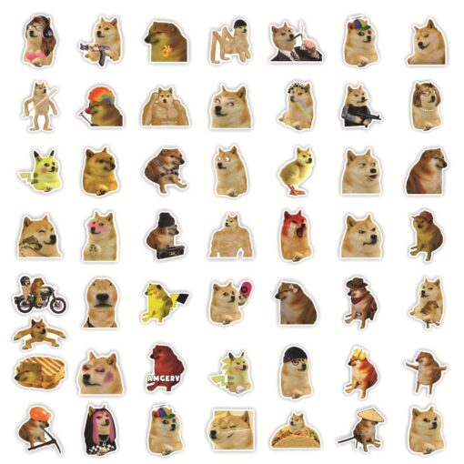 50 ,100 or 200 Pcs Stickers Funny Doge Meme Shiba Inu Waterproof Stickers - Image 6