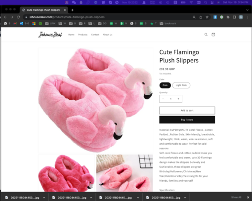 Cute Flamingo Plush Slippers - Image 2