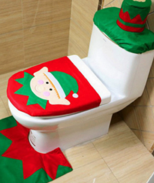 Christmas Toilet Cover Decoration Set - Image 5