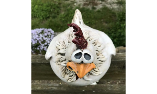 Funny Chicken Fence Decor Statues - Image 8