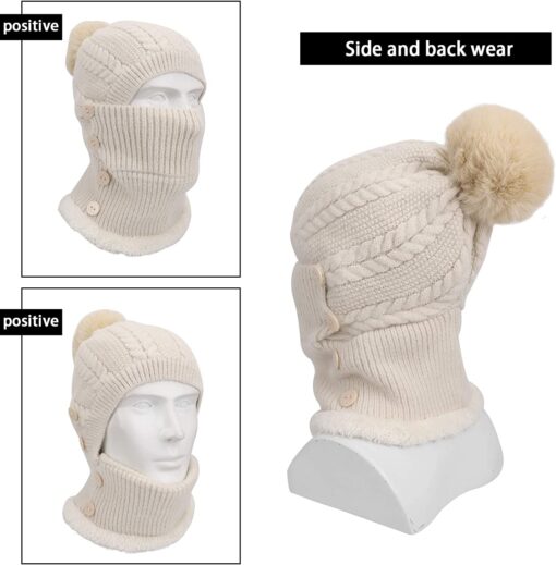 Winter Warm Knitted Cap＆Neck Warmer Sets - Image 14