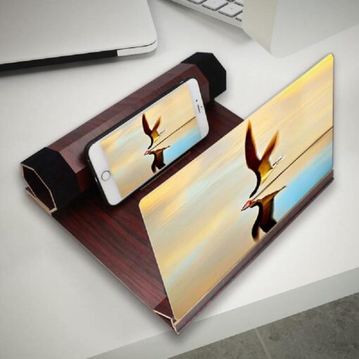 Solid Wood Grain Foldable Phone Screen Magnifier - Image 8