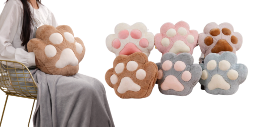 3 in 1 Blanket Cat's Paw Hand Warmer Plush Pillow - Image 17