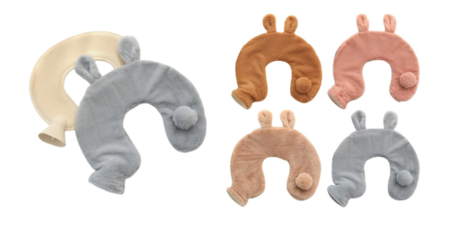 Rabbit Designed Neck Hot Water Bag with Fleece Cover